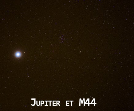 Observer une planète à l'oeil nu : Jupiter et M44, visibles à l'oeil nu. Astronova.