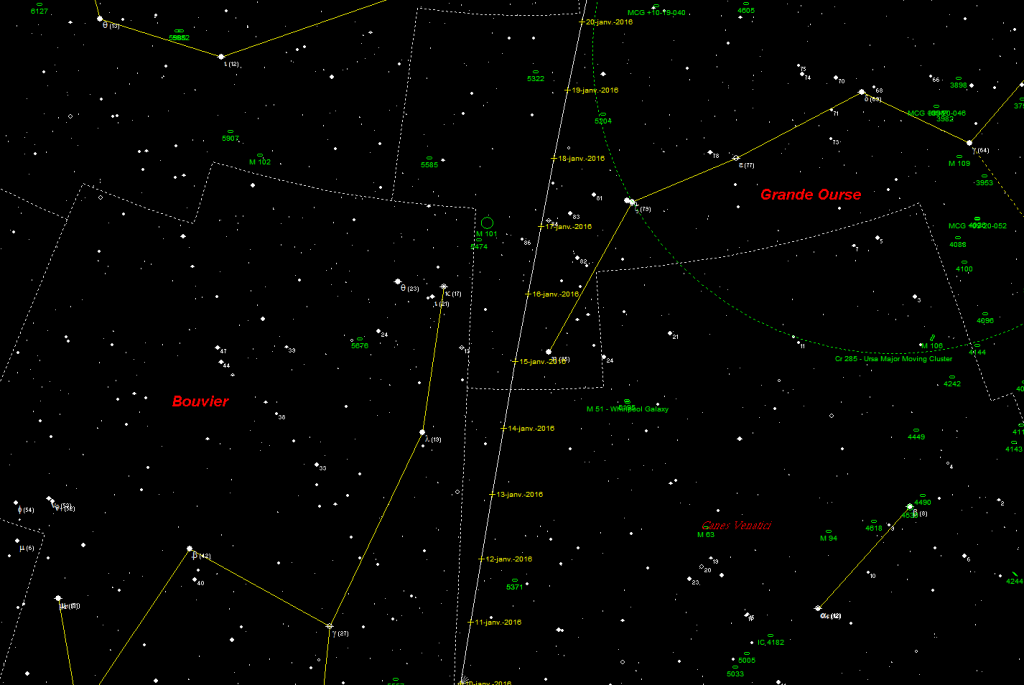 Observation astronomie. Où se situe la comète Catalina ? Comment puis-je voir la comète Catalina en janvier 2016 ? Astronova