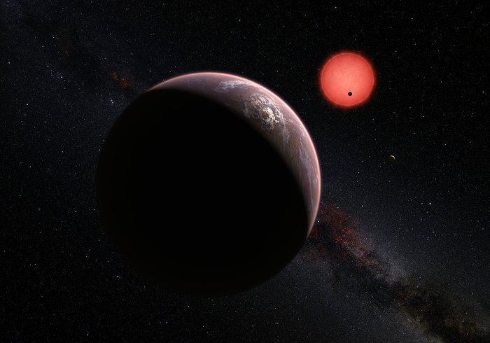 Vue d'artiste du système TRAPPIST-1 © ESO